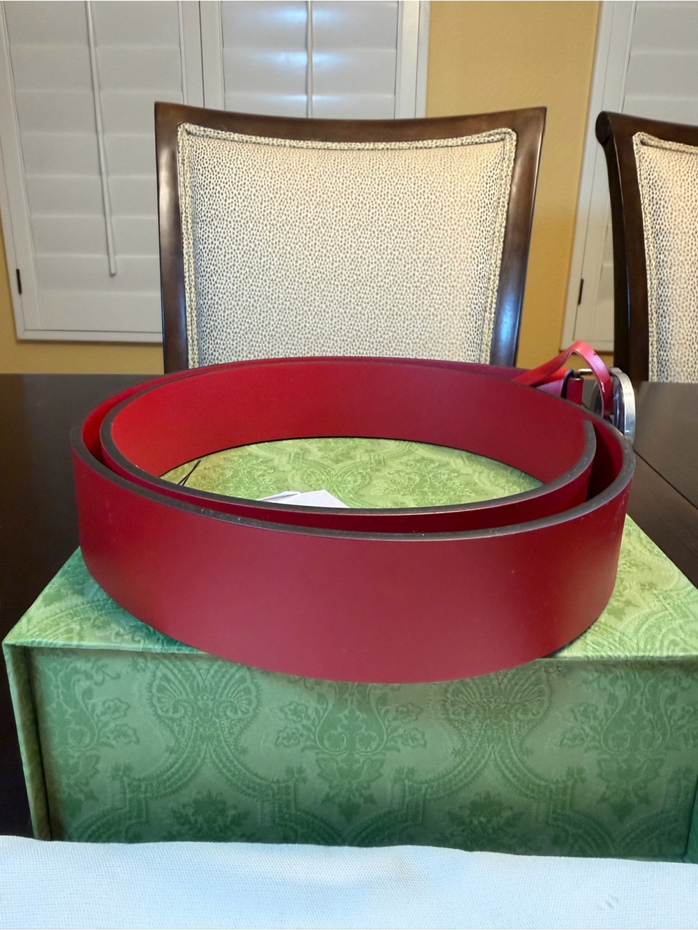 New Gucci GG Logo Belt Red Size 38 / 95 cm Fits a Waist 34 - 38 - Picture 11 of 13